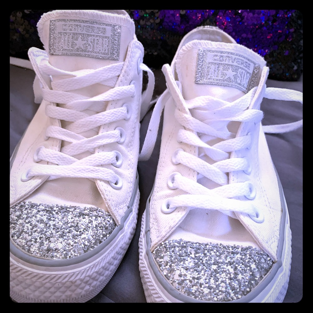 Converse glitter shoes